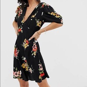 Free People floral a-line size 6 dress